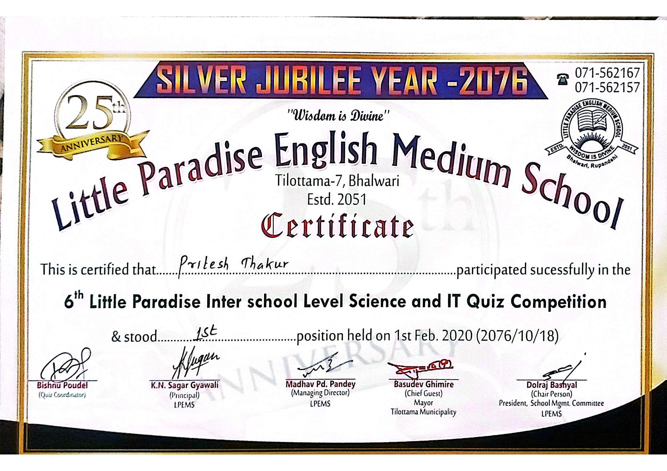 Certificate 2