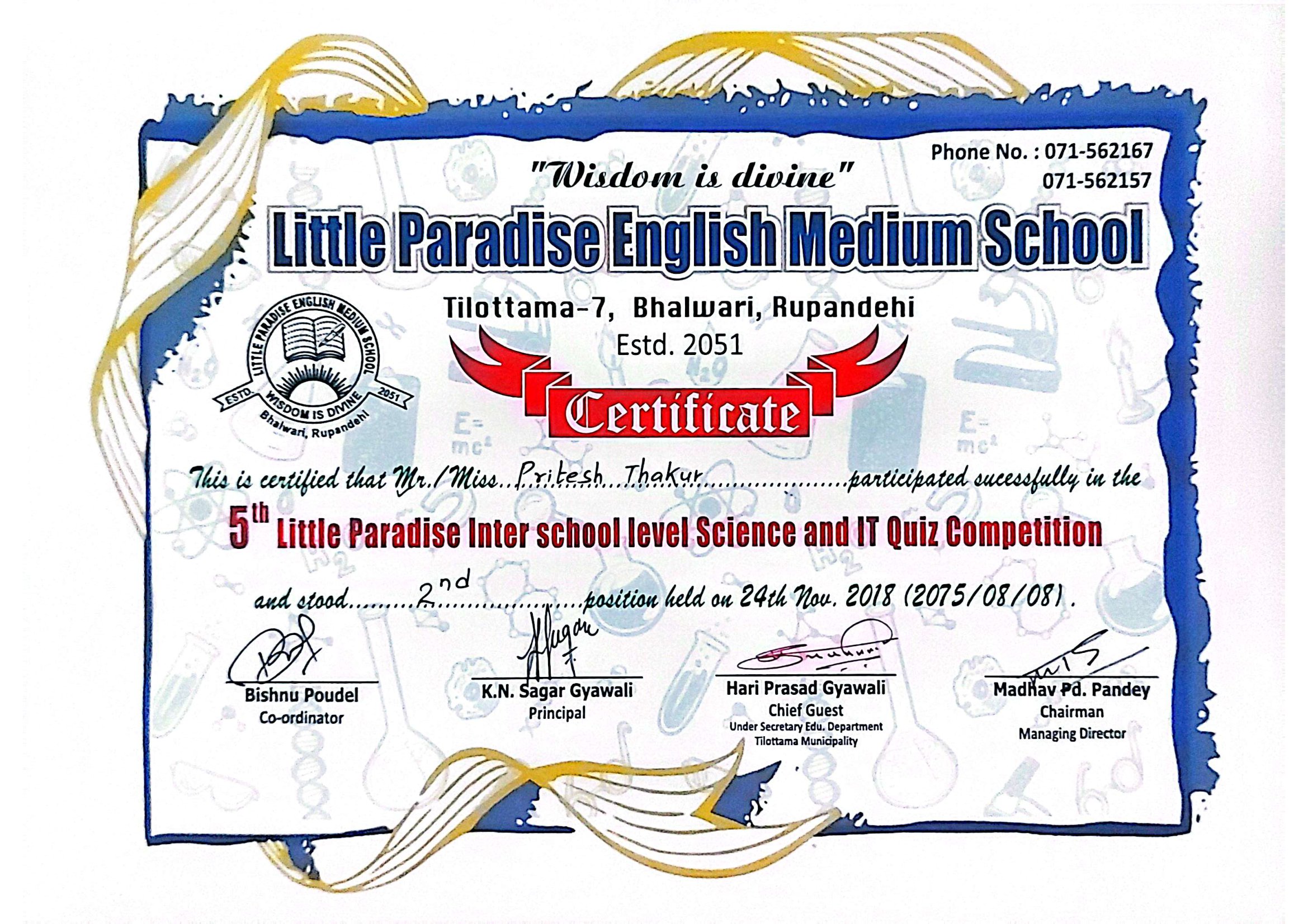 Certificate 5